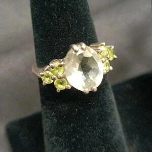 Sterling Silver and Glass Gem